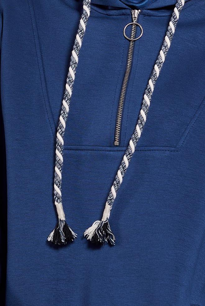 Vêtements hijab BLEU MARINE ENSEMBLE DE SURVÊTEMENT À CAPUCHE 45134 - ALVİNA