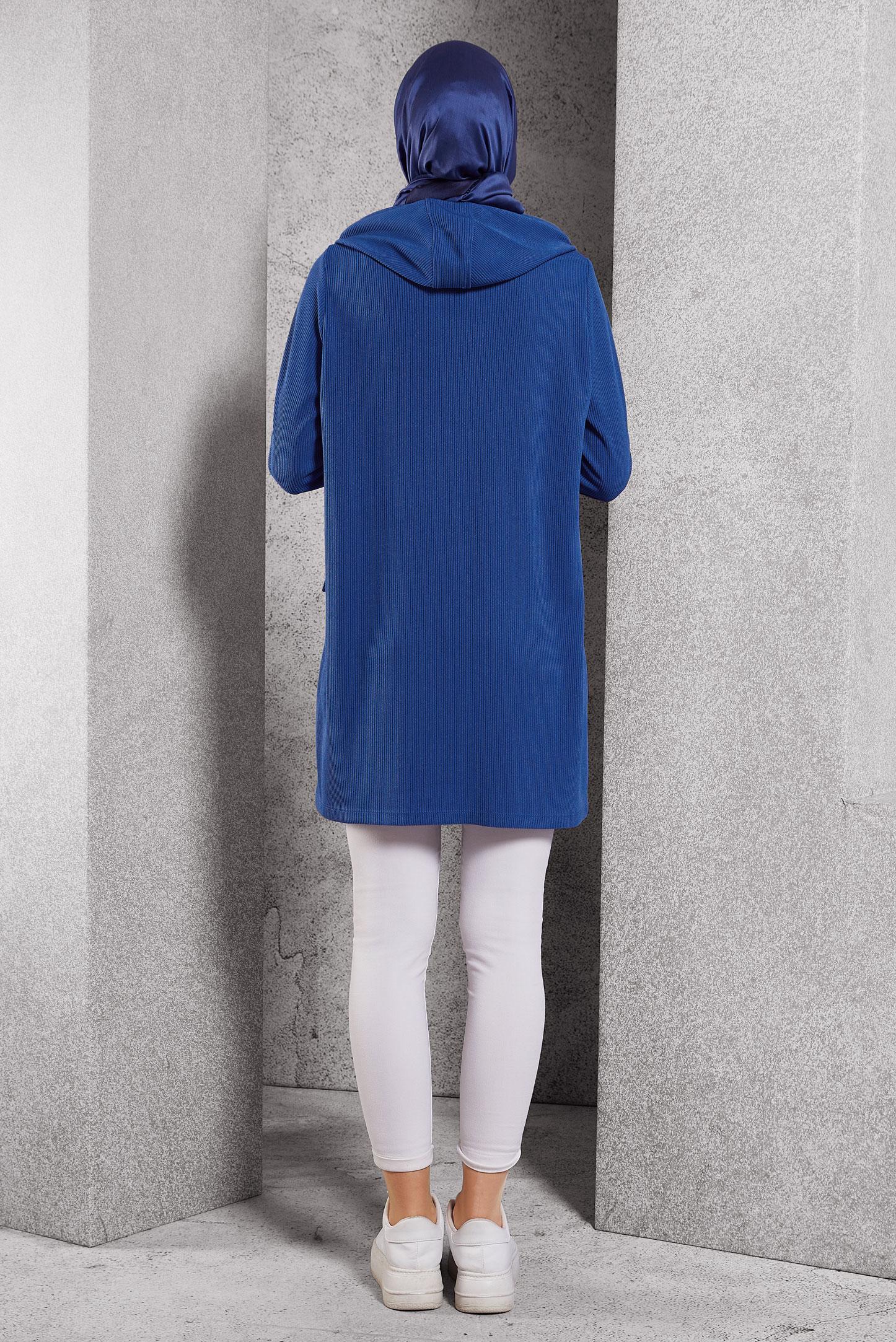 Vêtements hijab BLEU MARINE TUNIQUE DE SURVÊTEMENT À CAPUCHE 45135