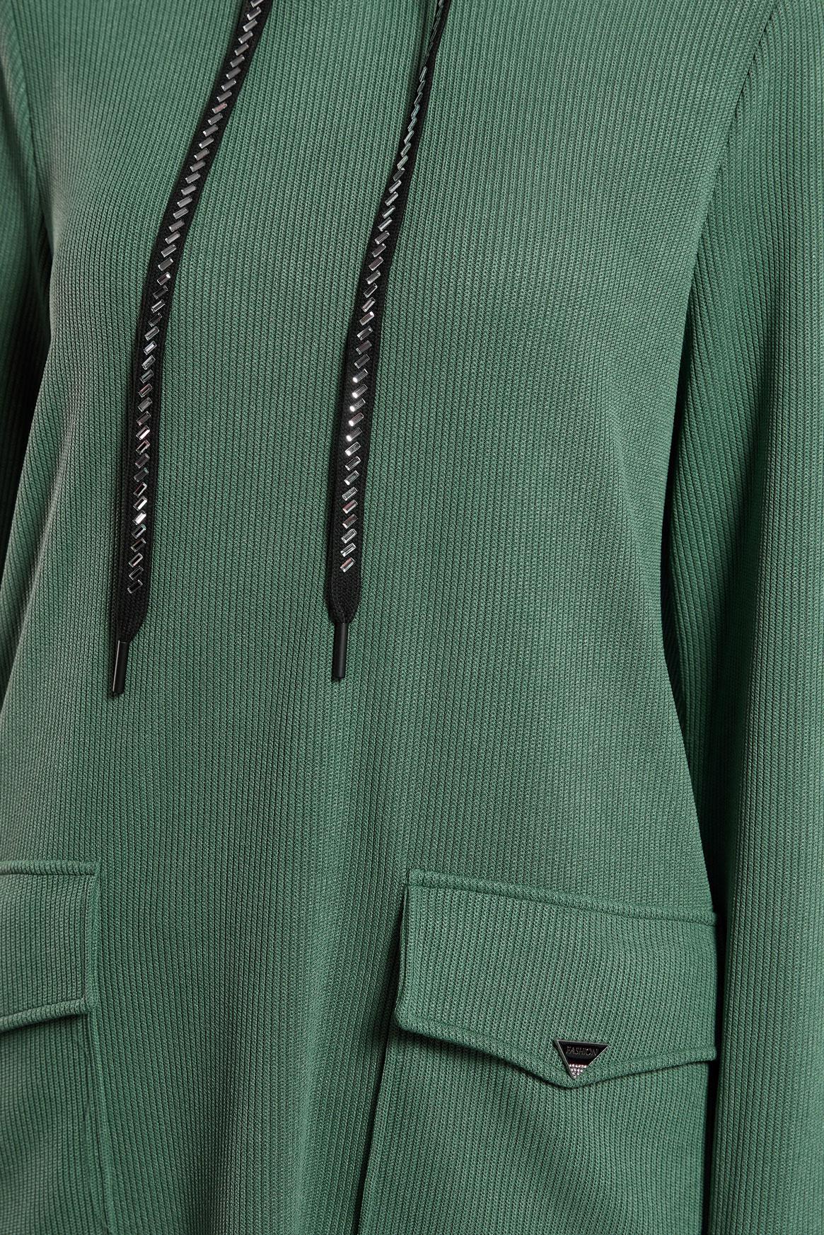 Hijab clothing GREEN HOODED TRACKSUIT TUNIC 45135