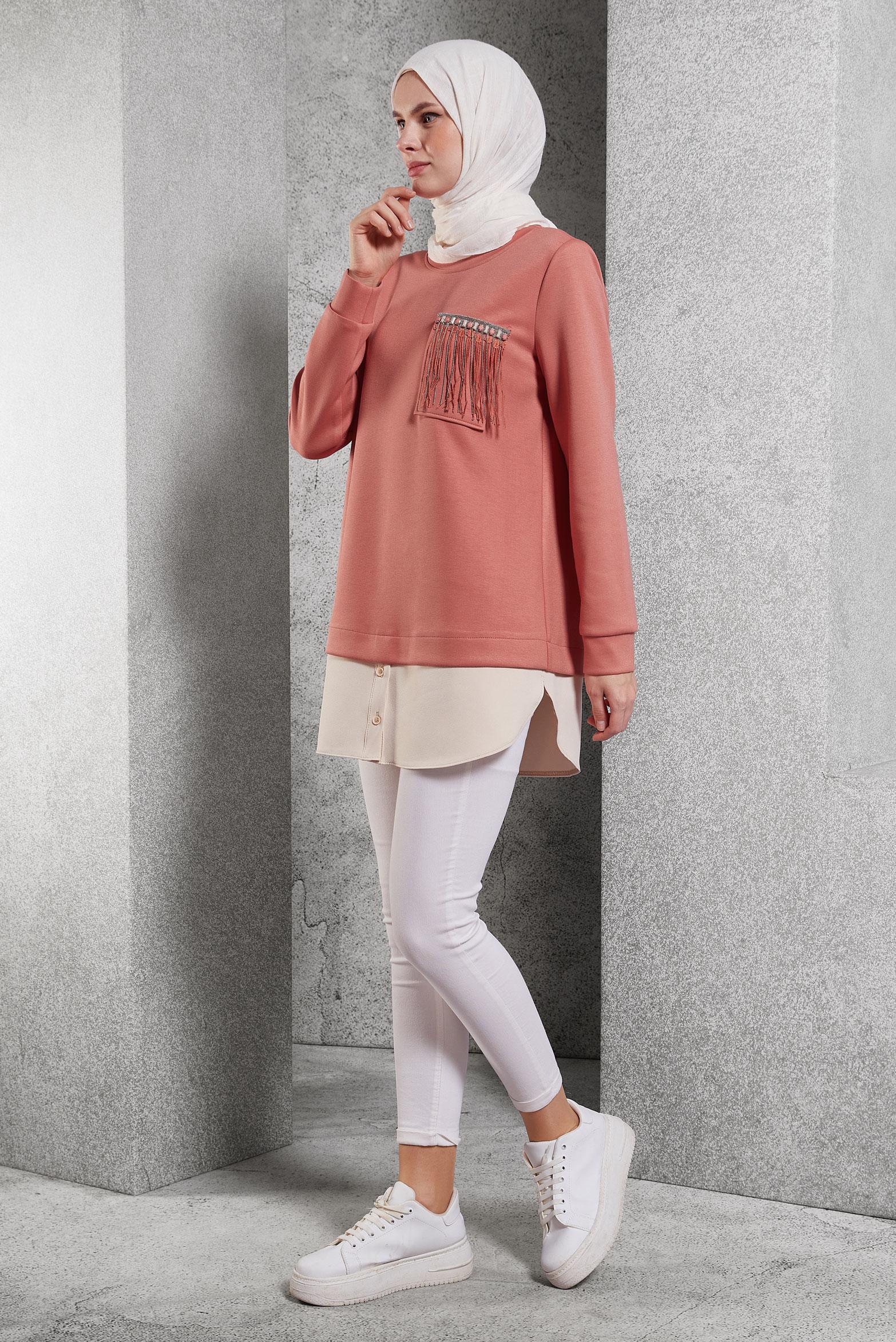 Vêtements hijab POUDRE TUNIQUE DE SURVÊTEMENT 45153