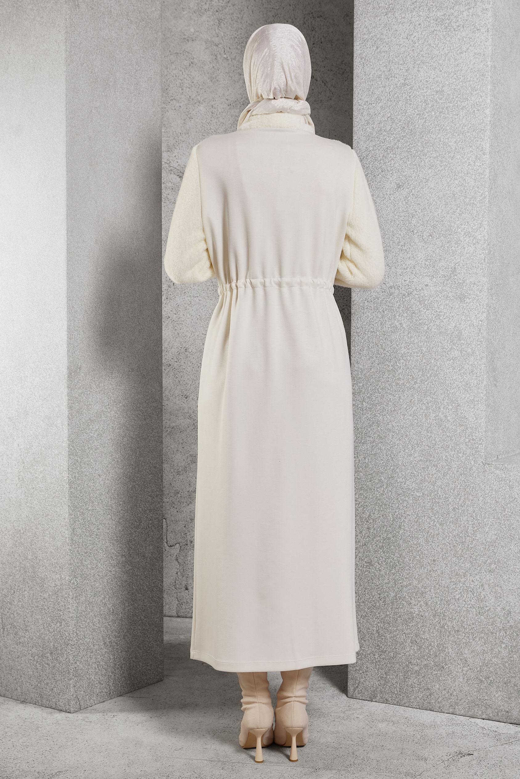 Vêtements hijab BLANC ROBE DE SURVÊTEMENT À TAILLE NOUÉE 45161