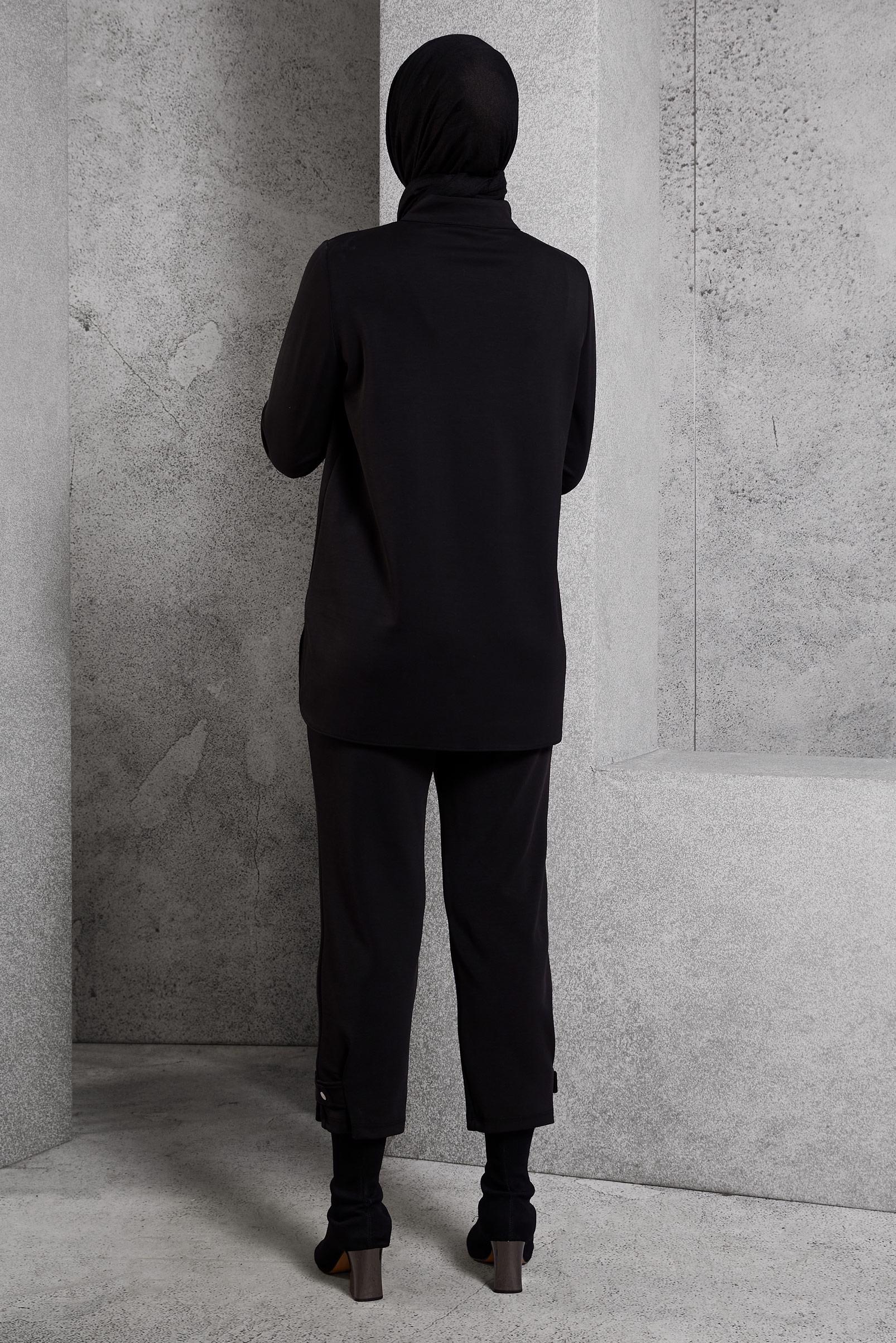 Tesettür giyim SİYAH PANTOLONLU EŞOFMAN TAKIM 45180