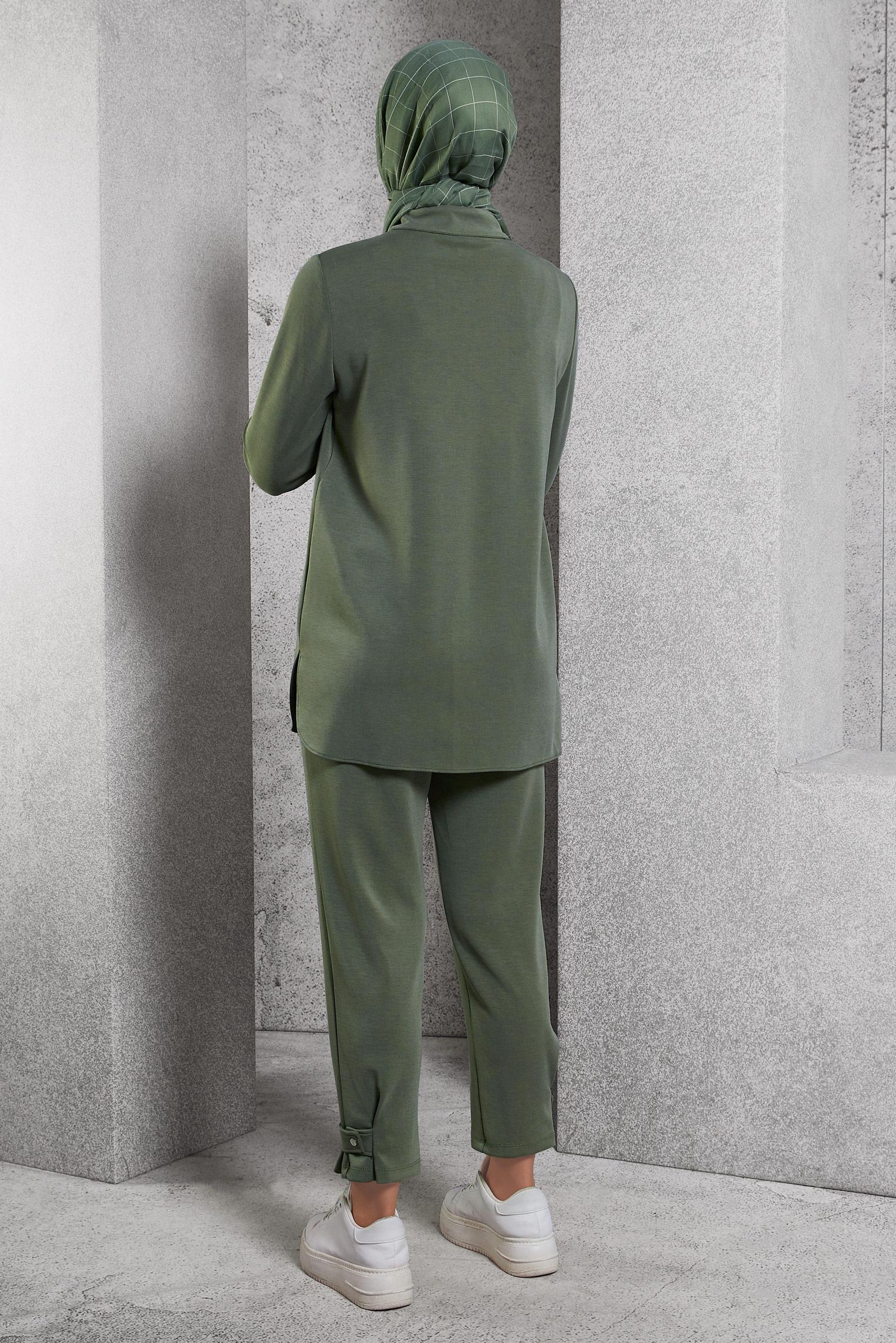 Tesettür giyim HAKİ PANTOLONLU EŞOFMAN TAKIM 45180