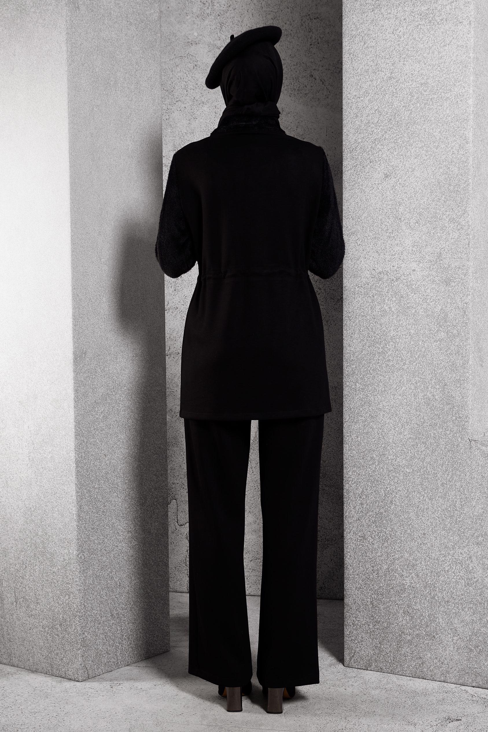 Vêtements hijab NOIR ENSEMBLE SURVÊTEMENT AVEC PANTALON 45200