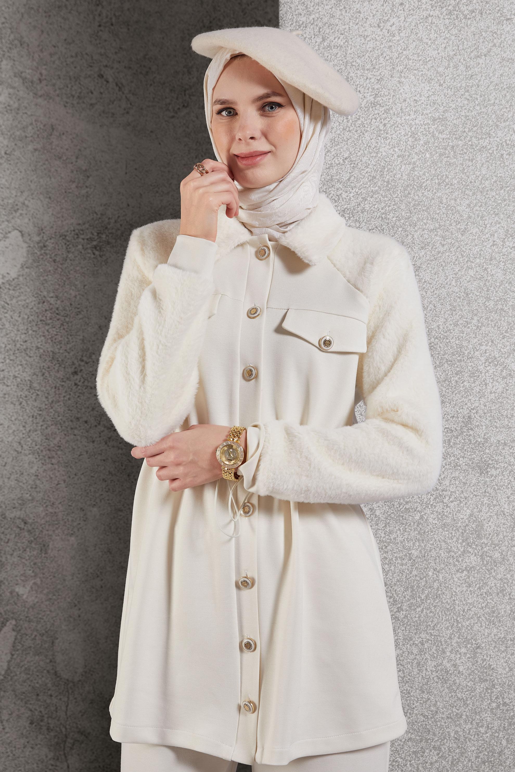 Vêtements hijab BLANC ENSEMBLE SURVÊTEMENT AVEC PANTALON 45200