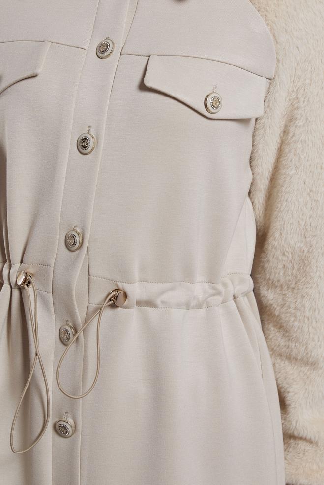 Vêtements hijab BEIGE ENSEMBLE SURVÊTEMENT AVEC PANTALON 45200 - ALVİNA