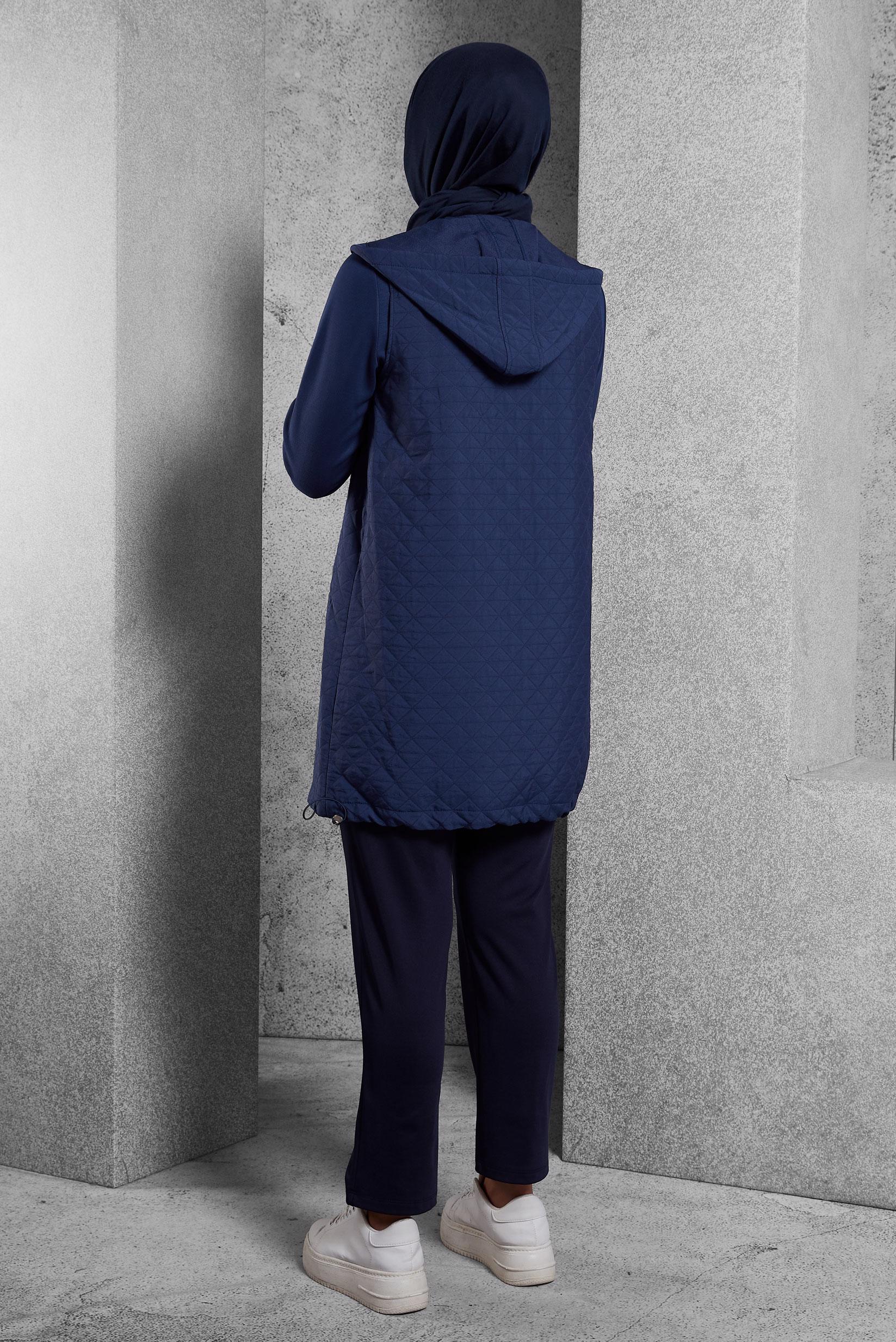 Vêtements hijab BLEU MARINE TUNIQUE DE SURVÊTEMENT AVEC GILET 45202