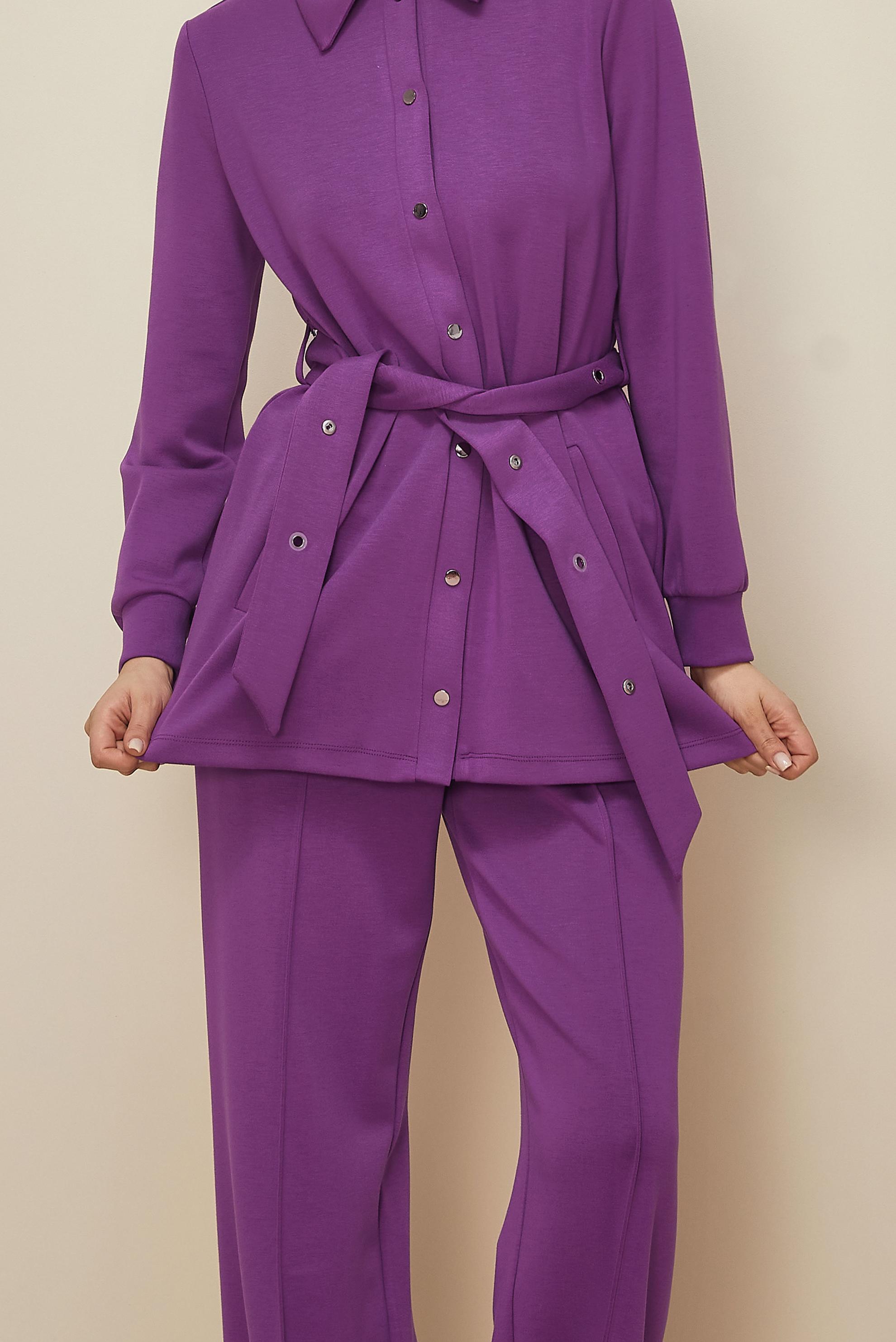 Tesettür giyim MOR PANTOLONLU EŞOFMAN TAKIM 45245