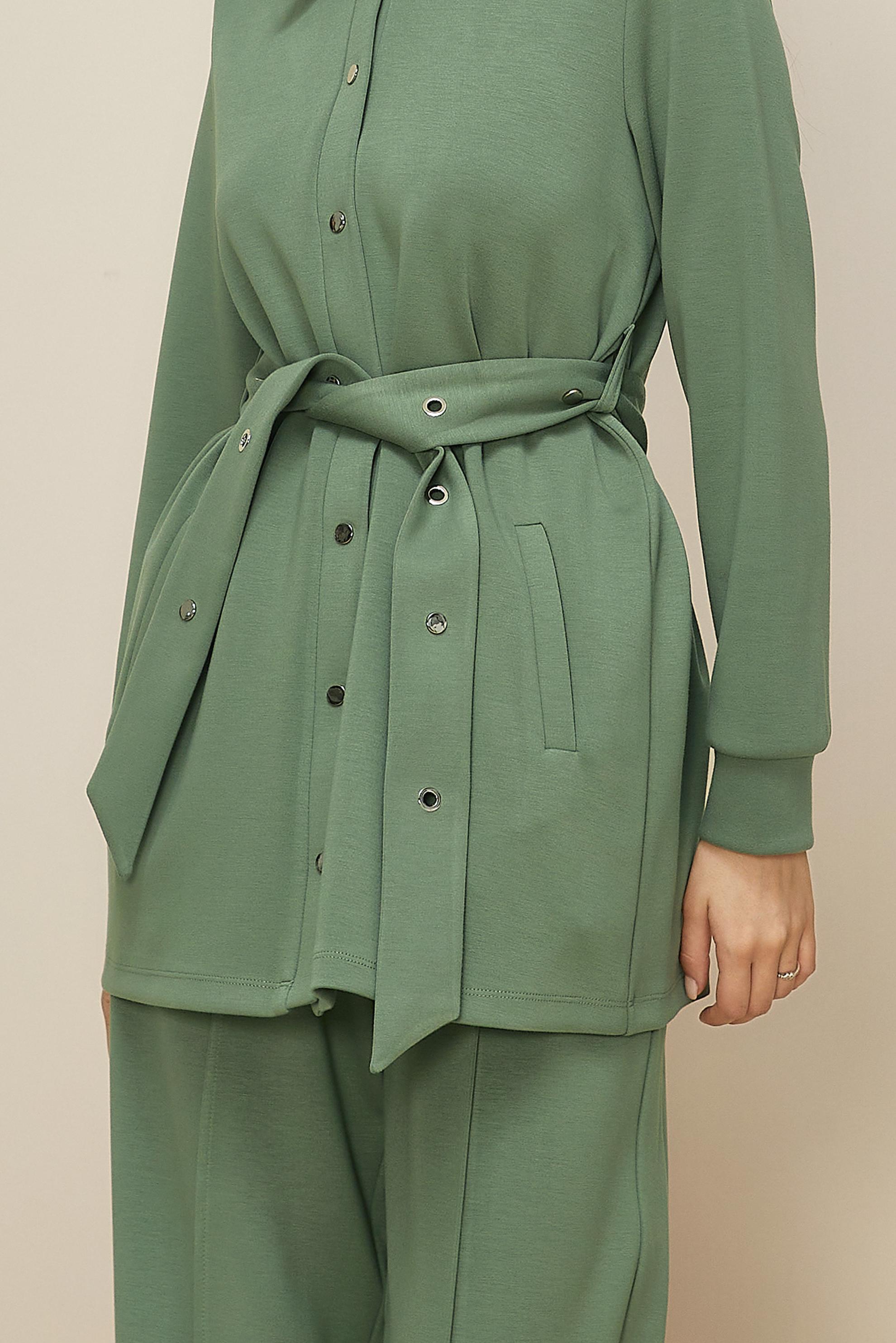 Tesettür giyim YEŞİL PANTOLONLU EŞOFMAN TAKIM 45245