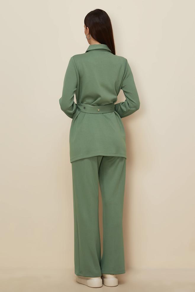 Tesettür giyim YEŞİL PANTOLONLU EŞOFMAN TAKIM 45245 - ALVİNA