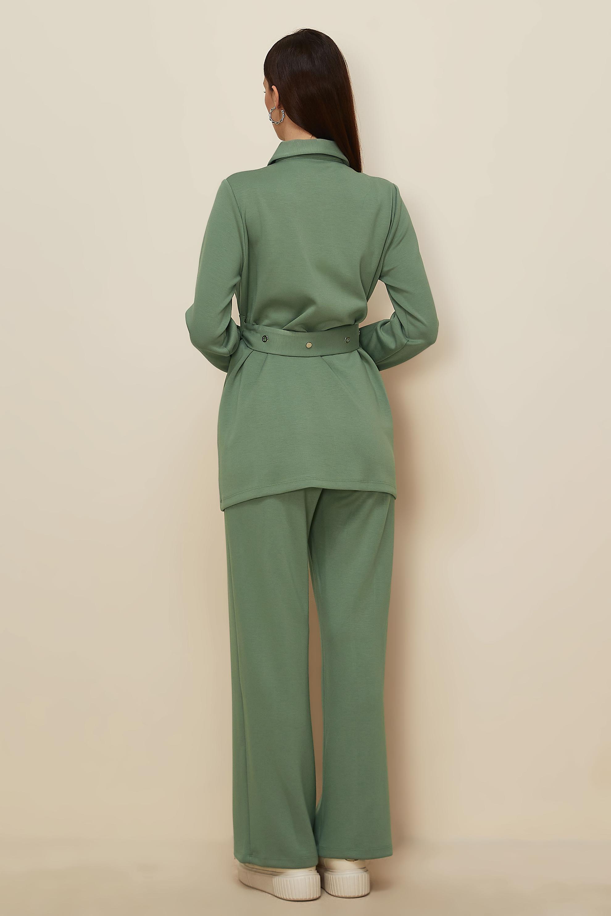 Tesettür giyim YEŞİL PANTOLONLU EŞOFMAN TAKIM 45245