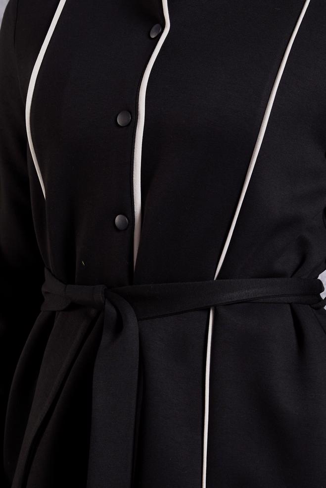 Vêtements hijab NOIR ENSEMBLE DE SURVÊTEMENT CEINTURE 45262 - ALVİNA