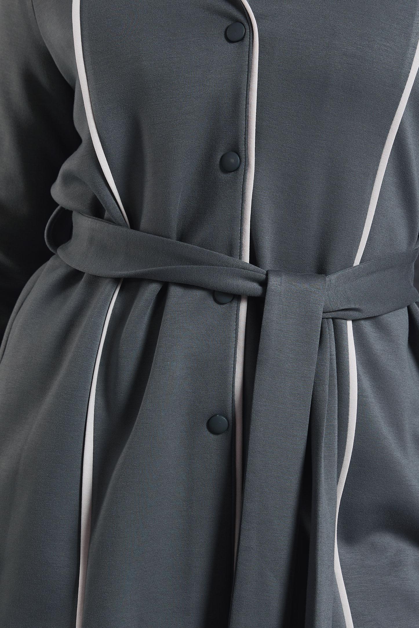 Vêtements hijab GRIS ENSEMBLE DE SURVÊTEMENT CEINTURE 45262