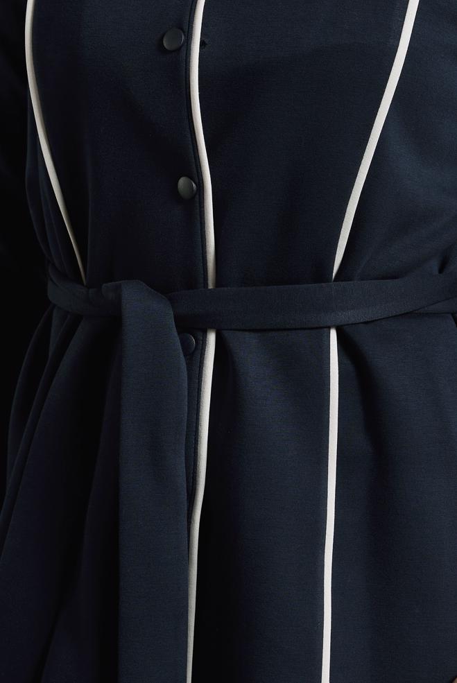 Vêtements hijab BLEU MARINE ENSEMBLE DE SURVÊTEMENT CEINTURE 45262 - ALVİNA