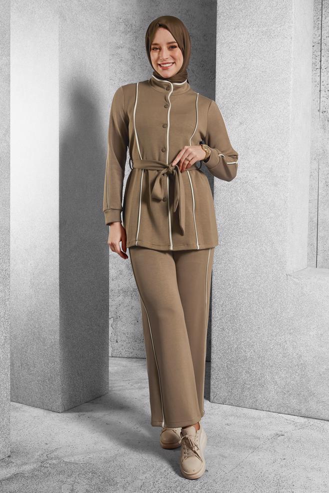 Vêtements hijab VISON ENSEMBLE DE SURVÊTEMENT CEINTURE 45262 - ALVİNA