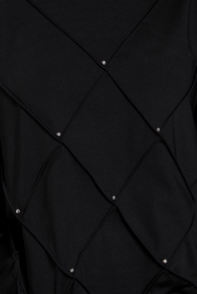 Vêtements hijab NOIR TUNIQUE DE SURVÊTEMENT AVEC BIJOU 45270 - ALVİNA