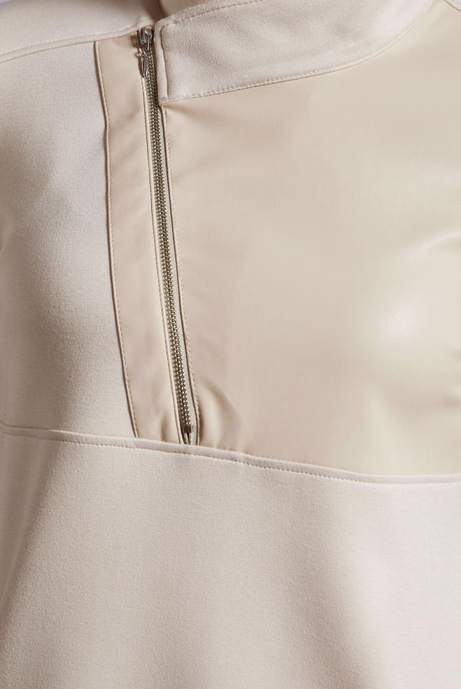 Hijab clothing BEIGE TRACKSUIT SET WITH PANTS 45286 - ALVİNA