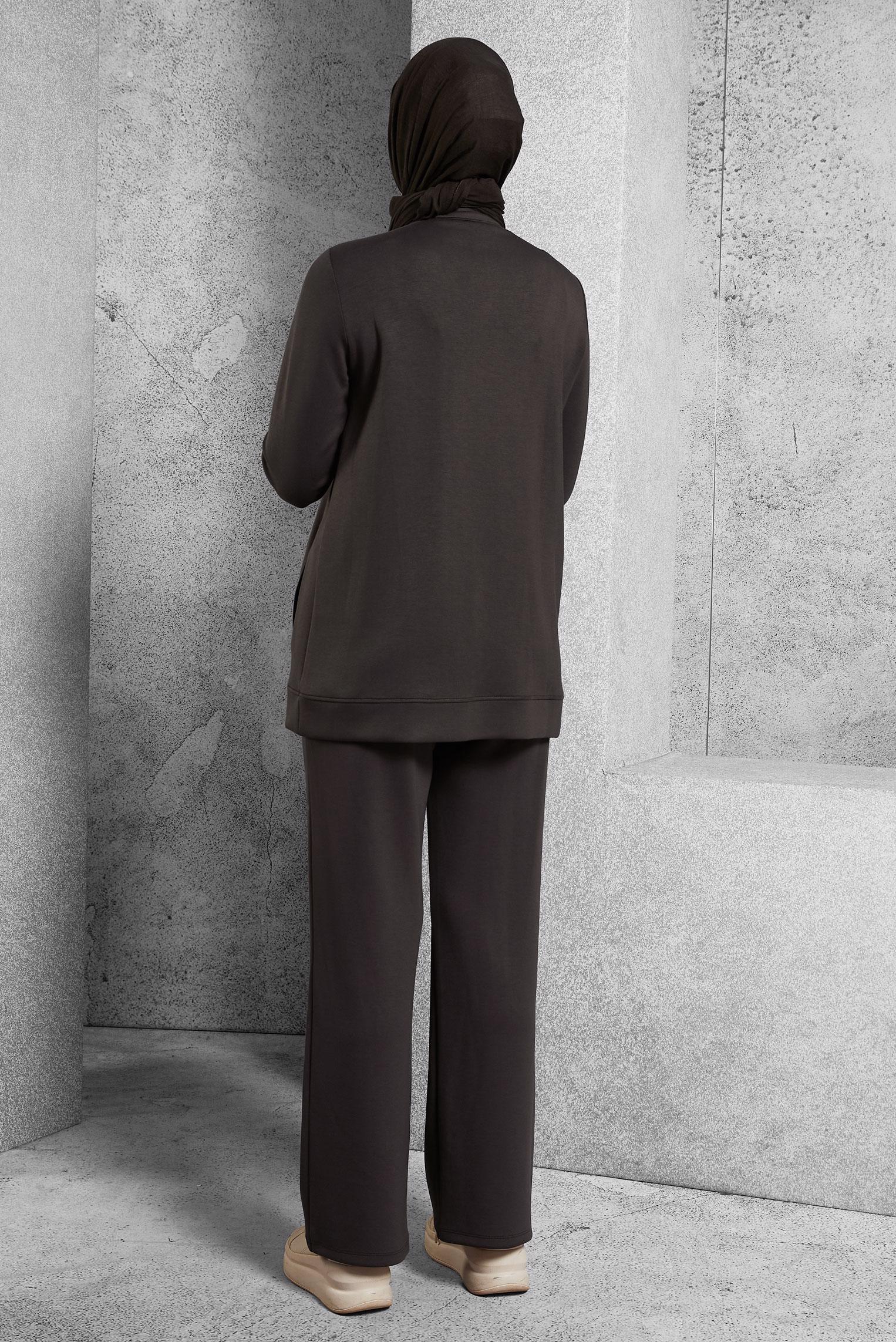 Hijab clothing BROWN TRACKSUIT SET WITH PANTS 45286