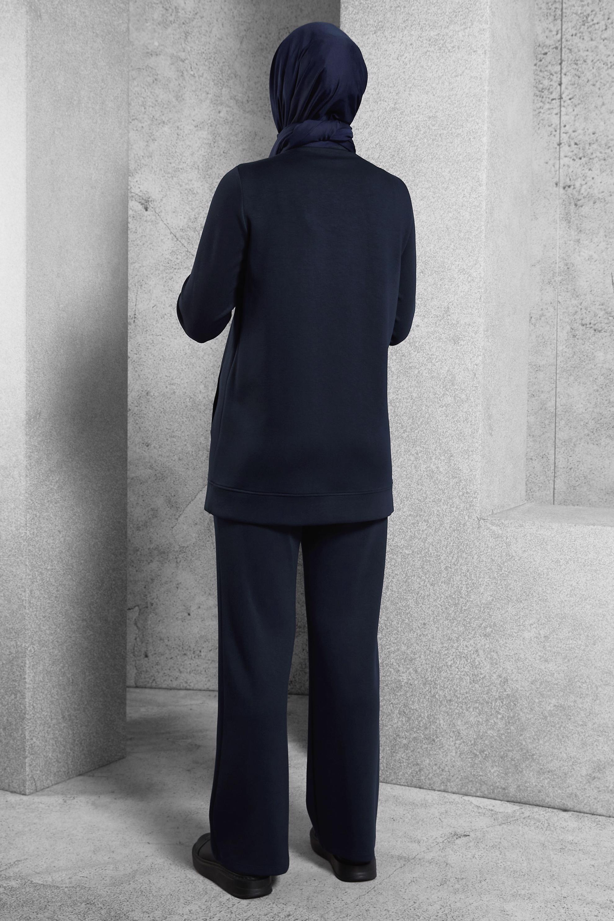 Tesettür giyim LACİVERT PANTOLONLU EŞOFMAN TAKIM 45286