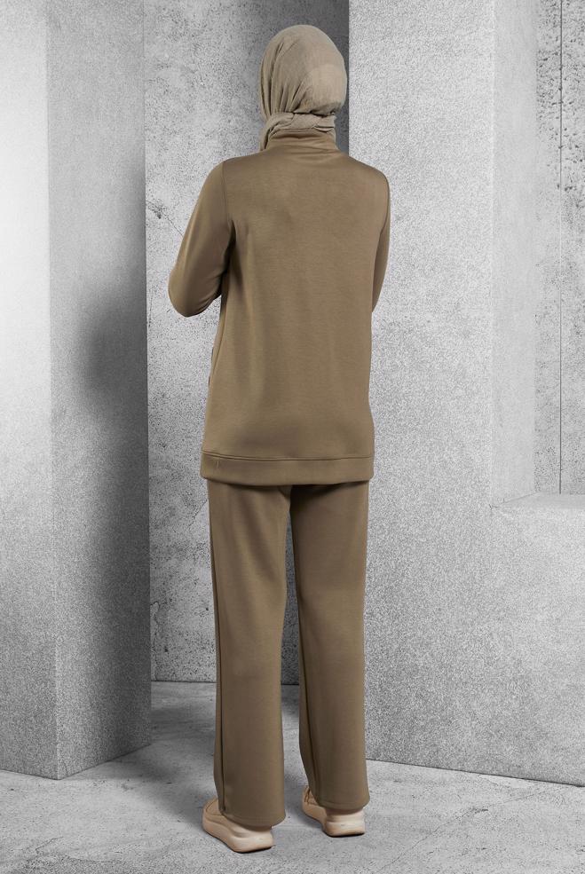 Hijab clothing MINK TRACKSUIT SET WITH PANTS 45286 - ALVİNA