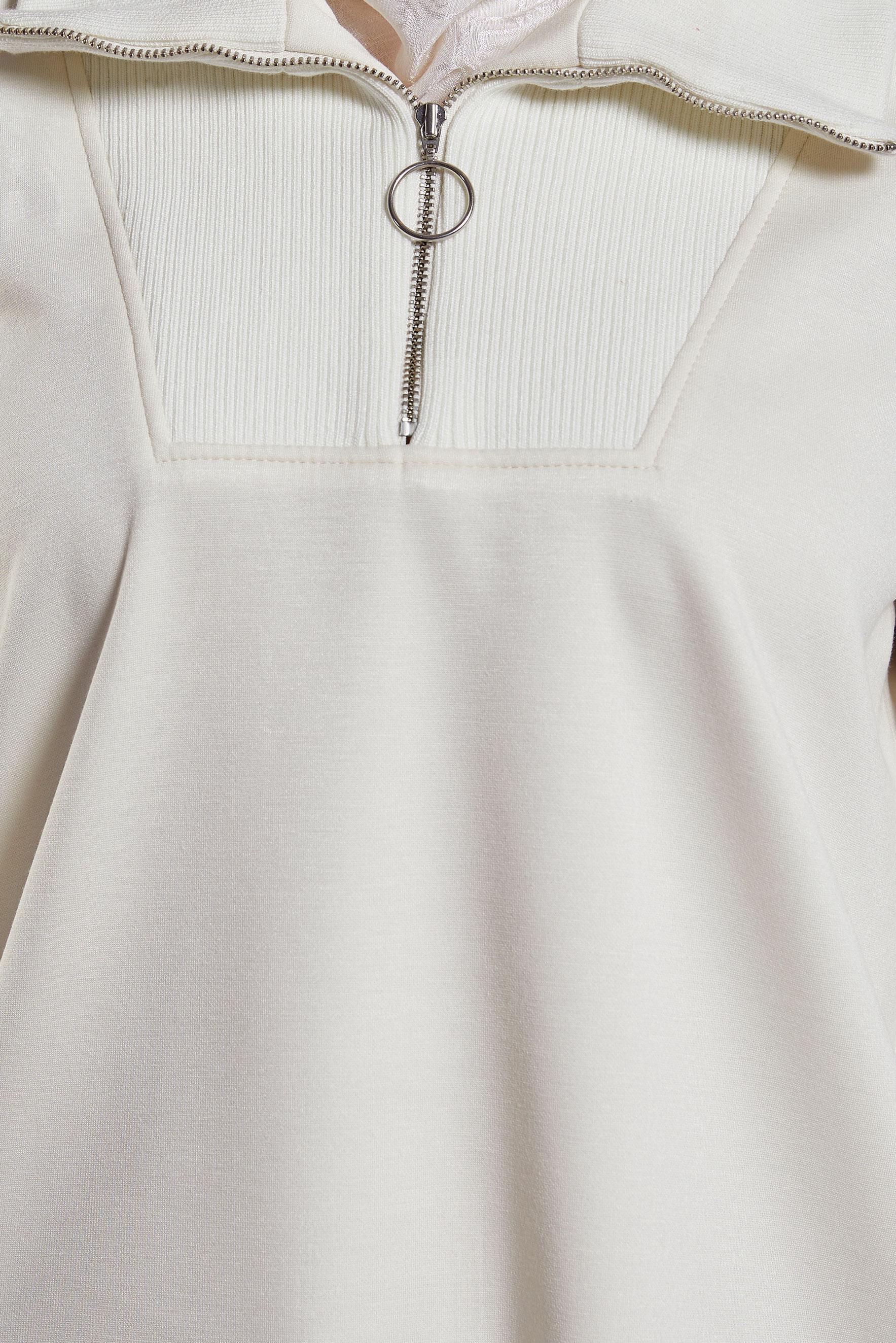 Vêtements hijab ÉCRUE TUNIQUE DE SURVÊTEMENT À COL FERMÉ 45287