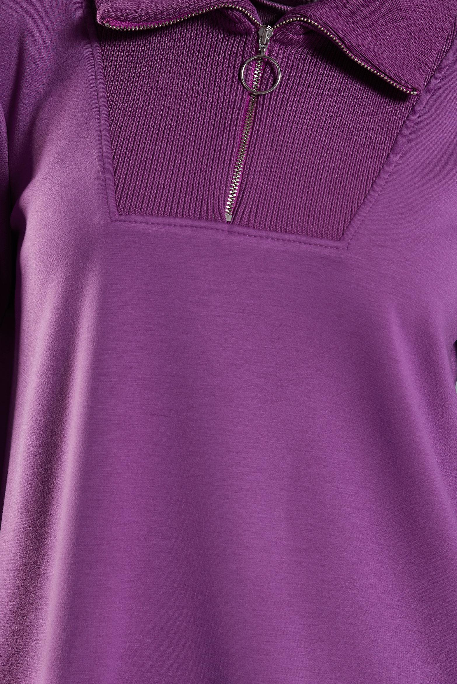 Vêtements hijab POURPRE TUNIQUE DE SURVÊTEMENT À COL FERMÉ 45287