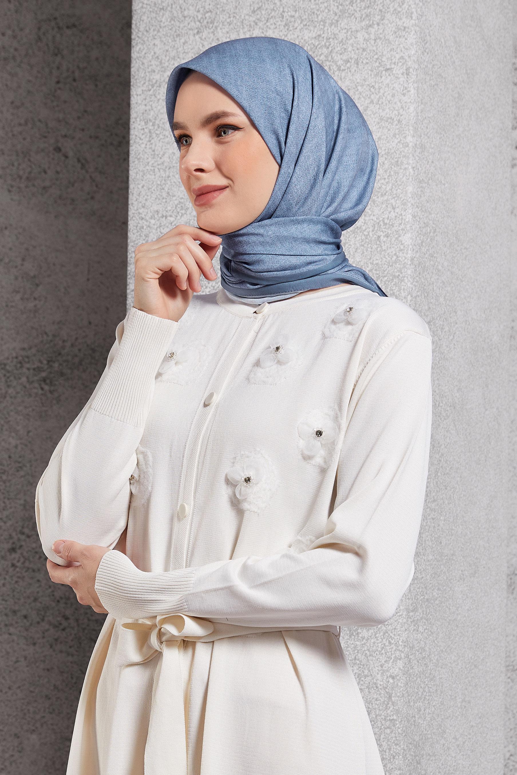 Tesettür giyim LACİVERT ALVİNA SOFT EŞARP 8500