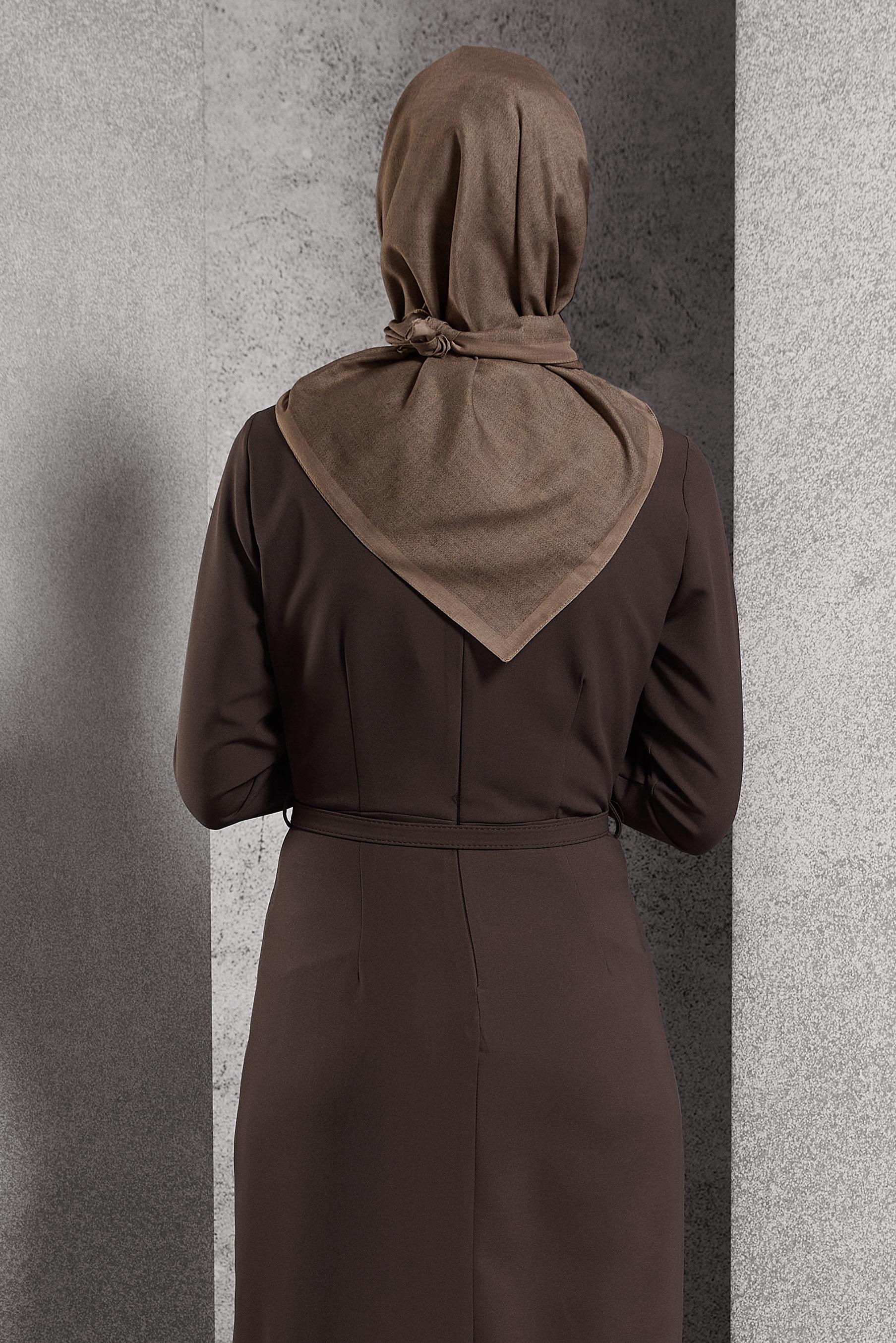 Tesettür giyim VİZON ALVİNA SOFT EŞARP 8500