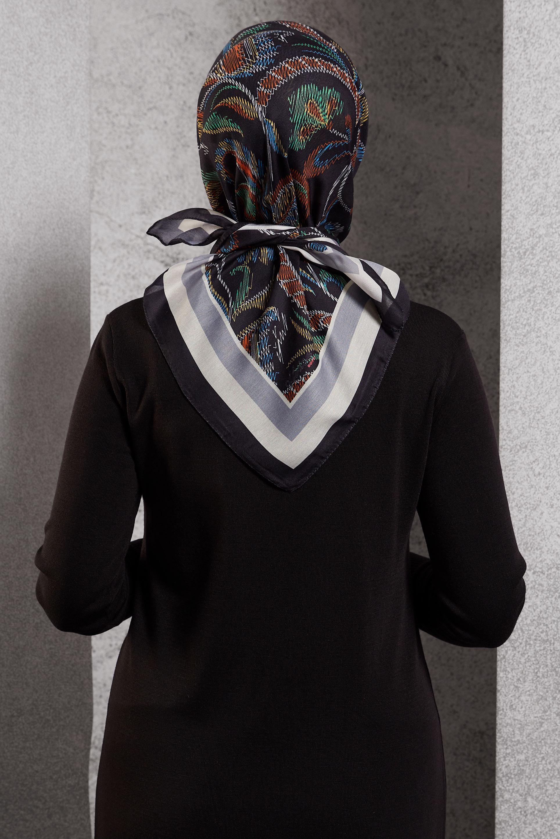Tesettür giyim SİYAH ALVİNA SOFT EŞARP 8514
