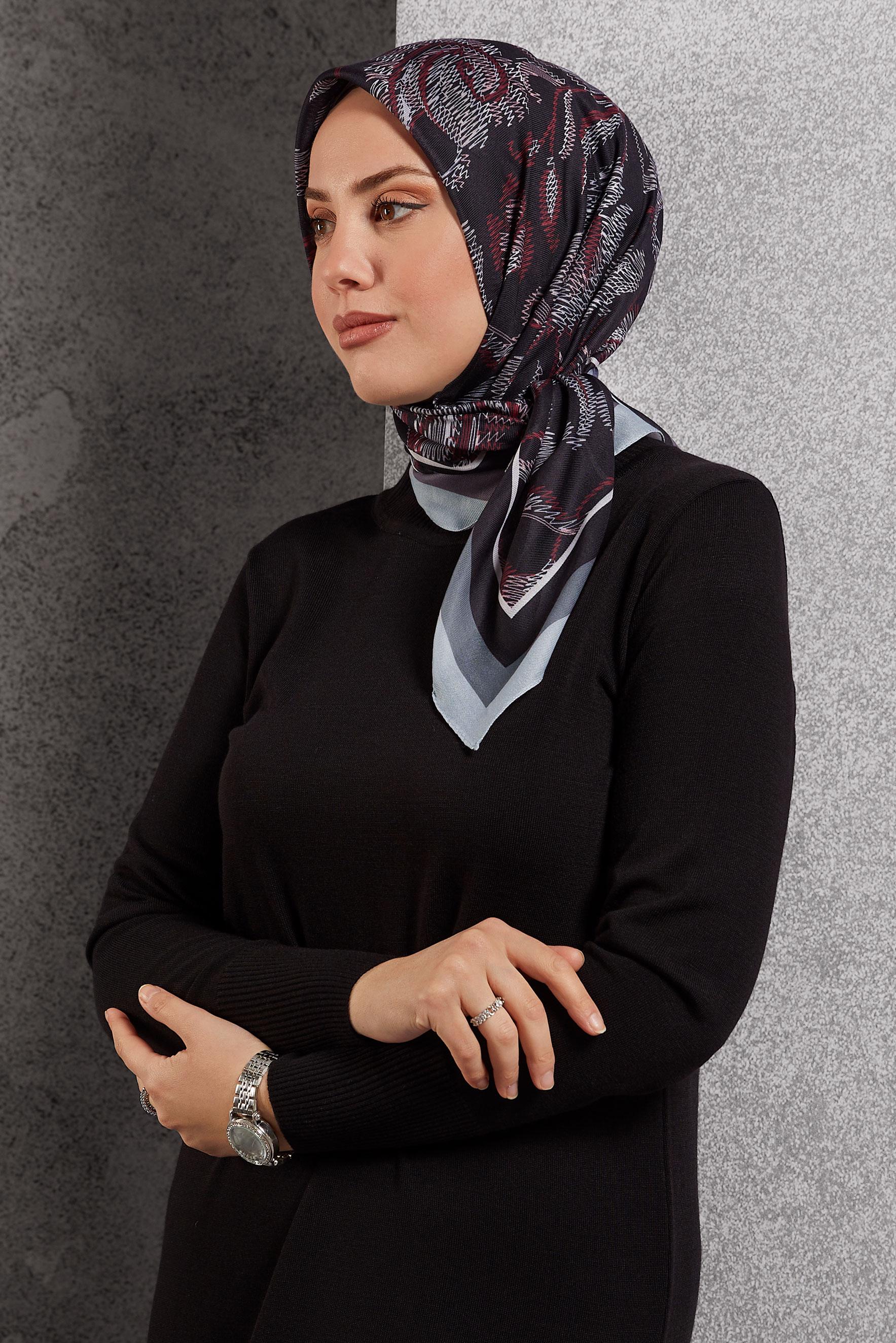 Tesettür giyim GRİ ALVİNA SOFT EŞARP 8514