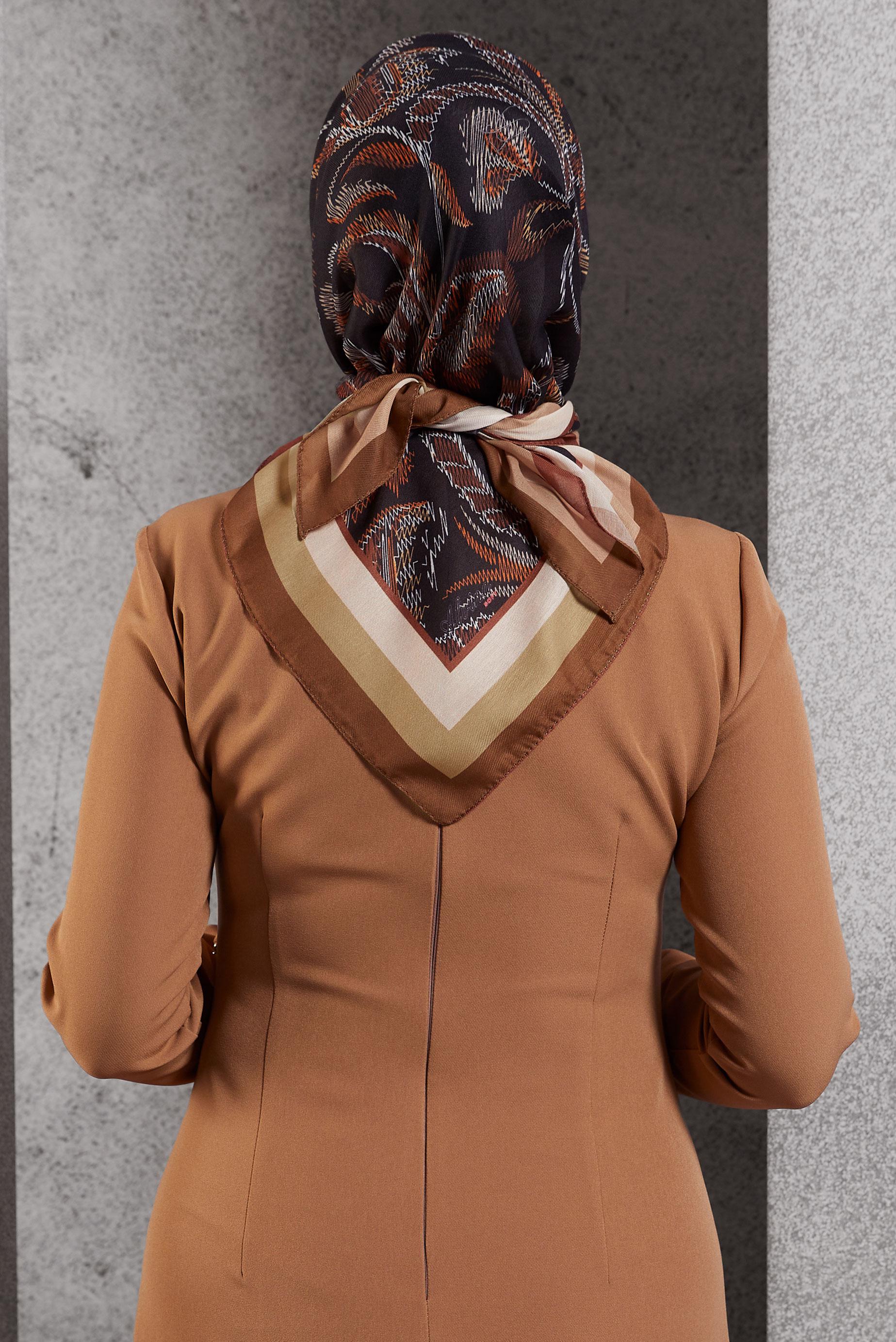 Tesettür giyim KAHVE ALVİNA SOFT EŞARP 8514
