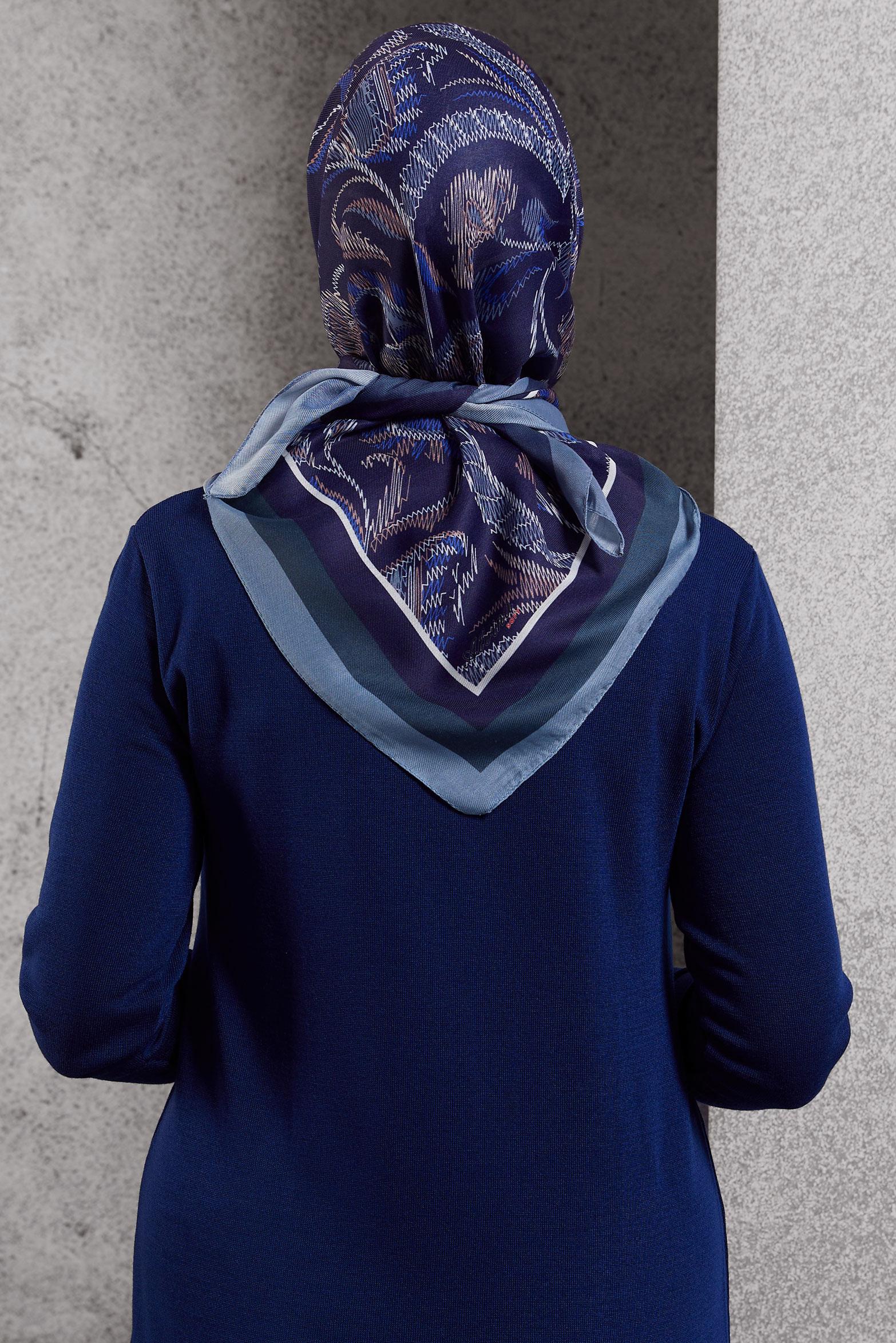 Tesettür giyim LACİVERT ALVİNA SOFT EŞARP 8514