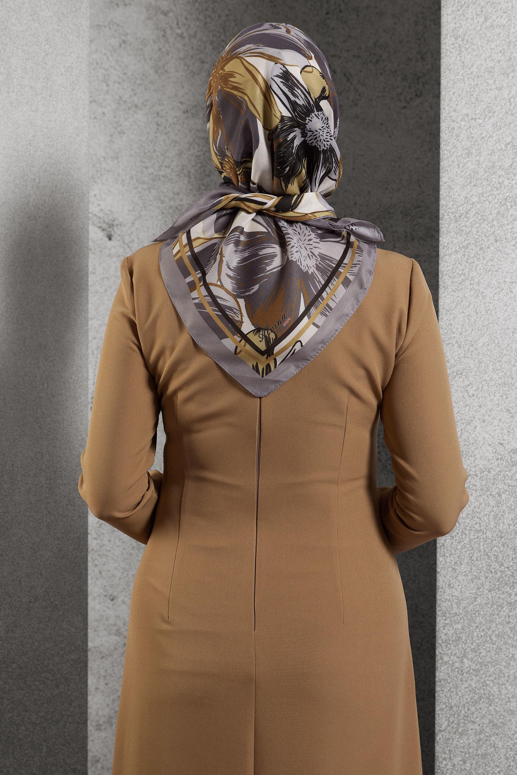 Hijab clothing SILVER ALVINA PATTERNED SCARF 8517