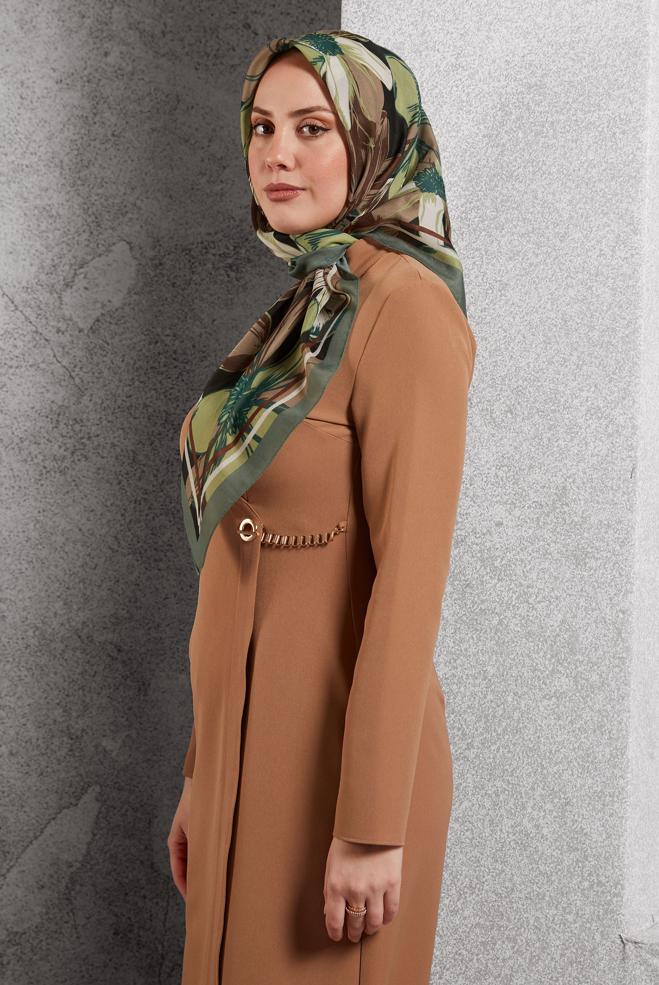 Hijab clothing MINK ALVINA PATTERNED SCARF 8517 - ALVİNA
