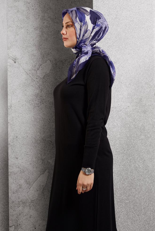 Hijab clothing PURPLE ALVINA PATTERNED SCARF 8517 - ALVİNA