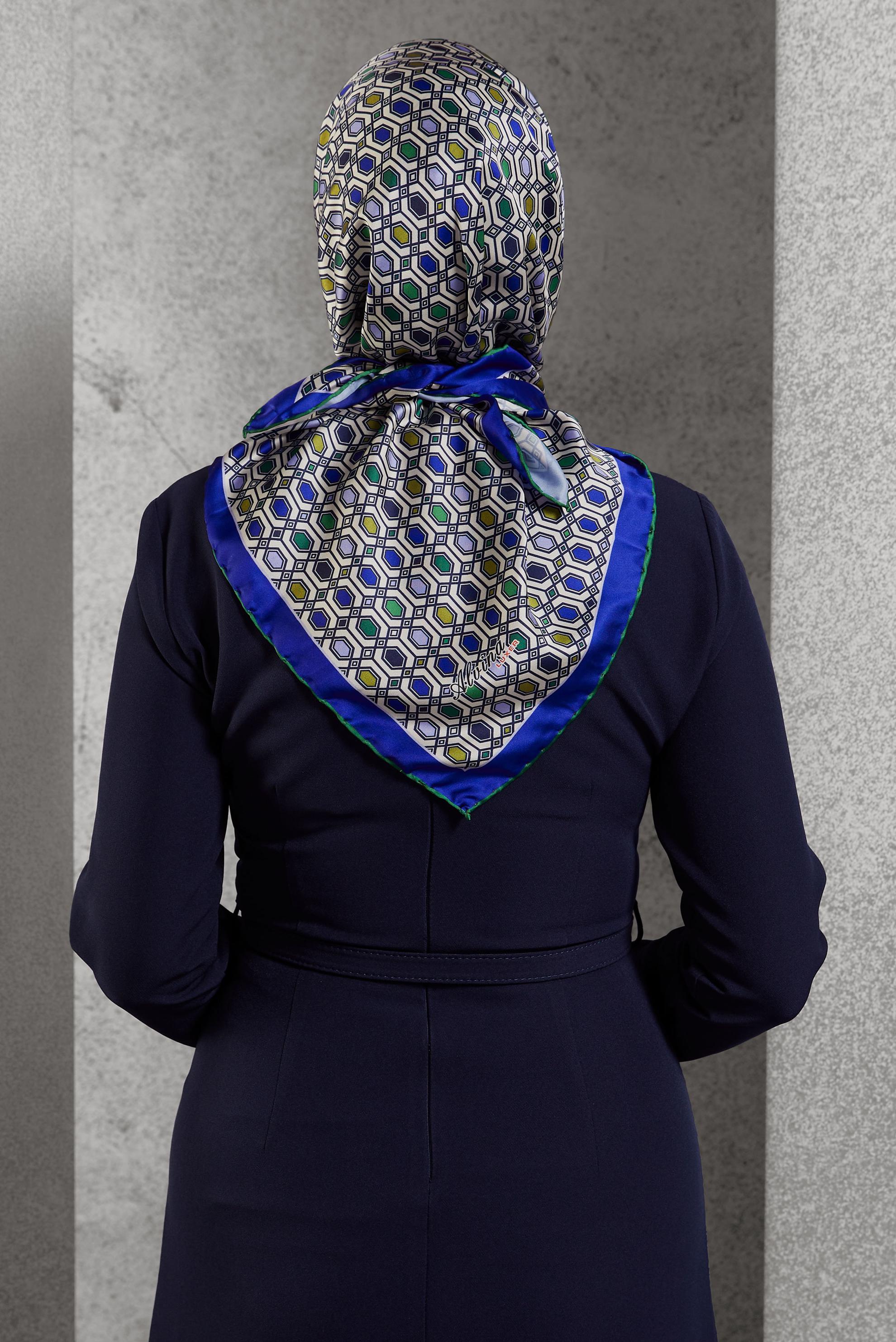 Hijab clothing GREEN ALVINA PATTERNED SCARF 8518