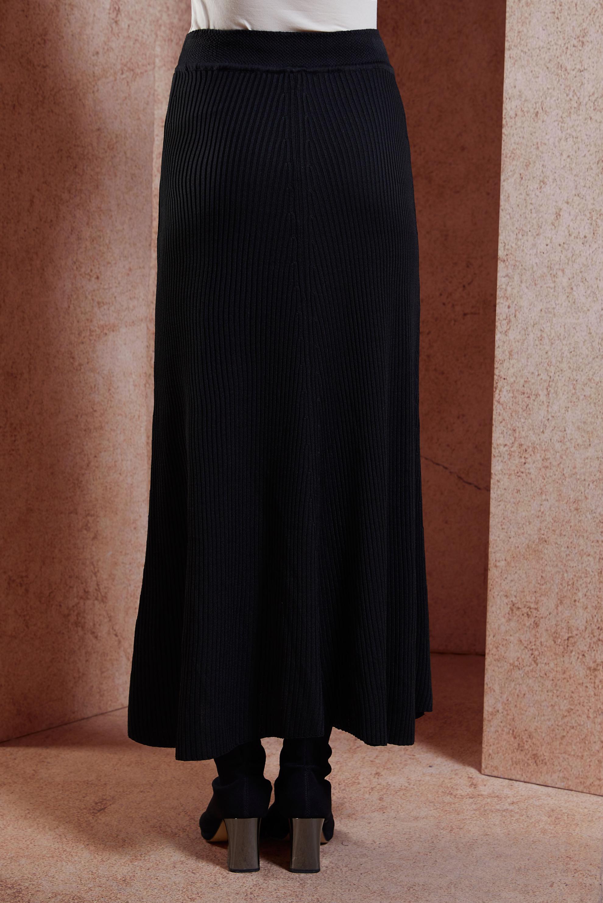 Hijab clothing BLACK MODEST KNITWEAR SKIRT 60610