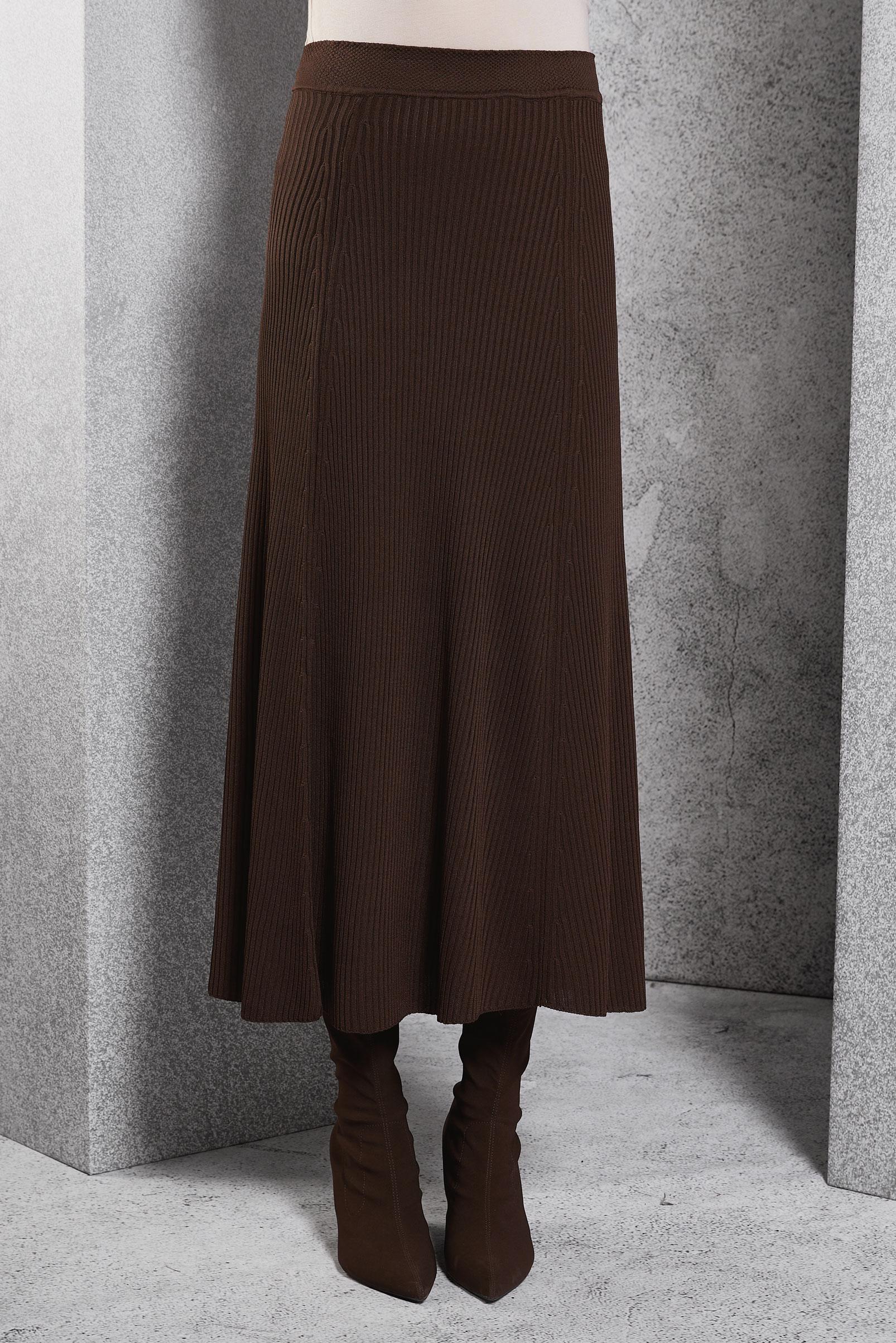 Hijab clothing BROWN MODEST KNITWEAR SKIRT 60610
