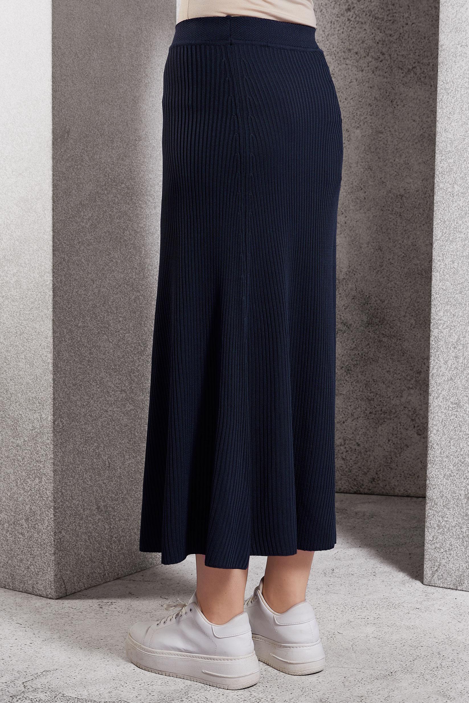 Tesettür giyim LACİVERT TESETTÜR TRİKO ETEK 60610