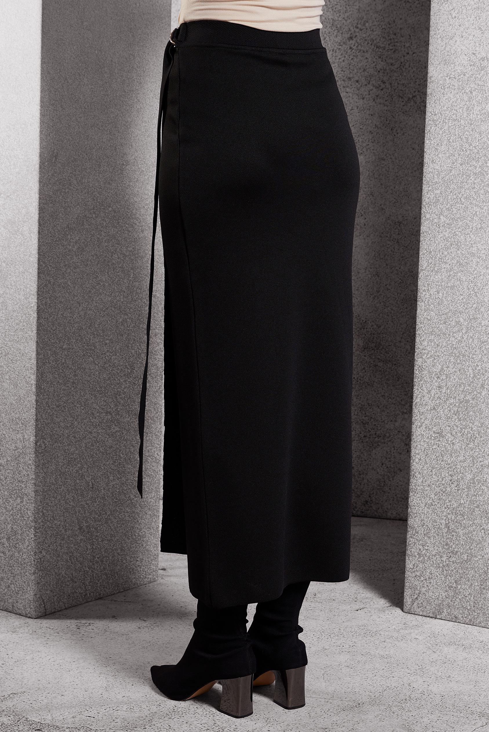 Tesettür giyim SİYAH KUŞAKLI TESETTÜR ETEK 60611