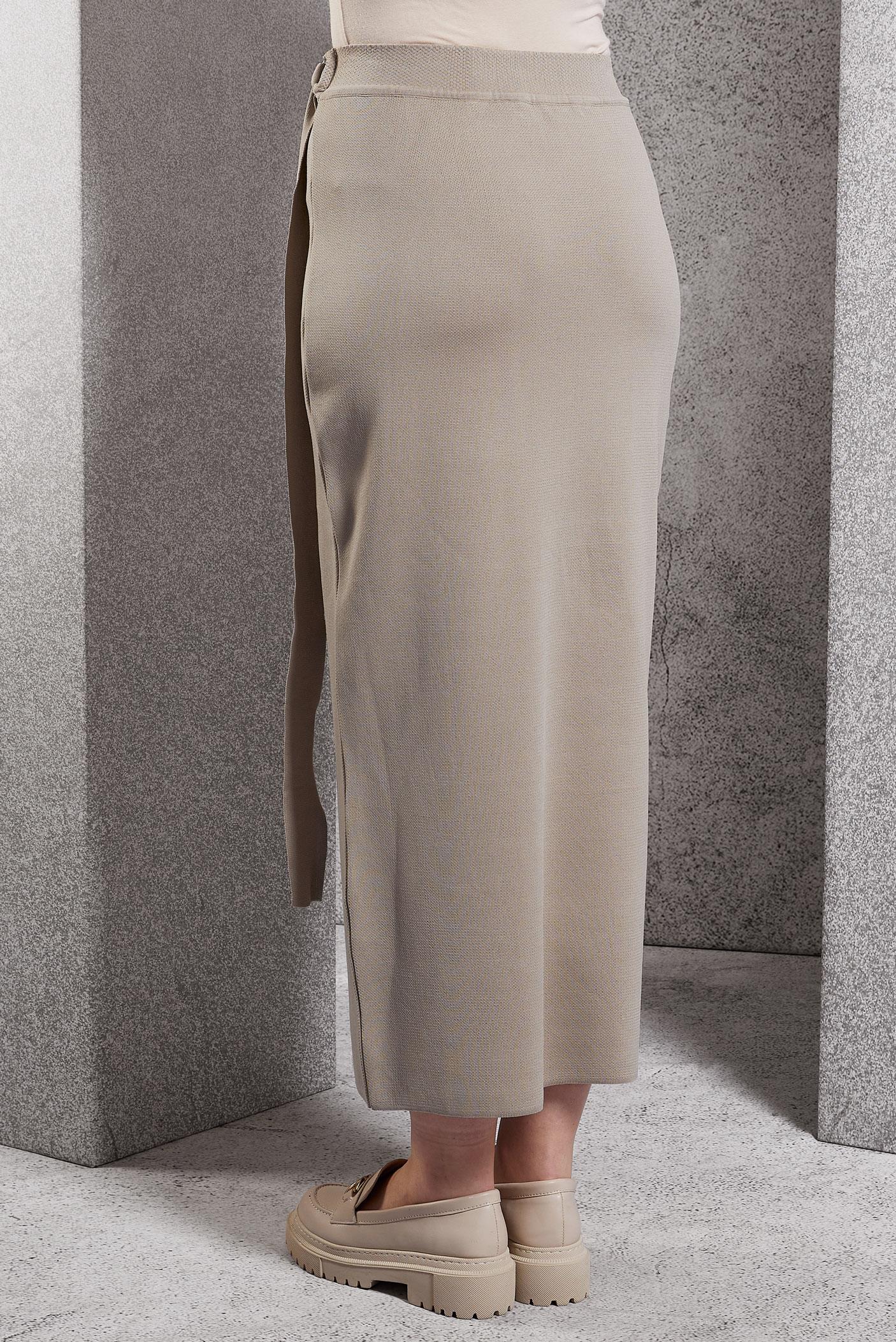 Hijab clothing BEIGE BELTED MODEST SKIRT 60611