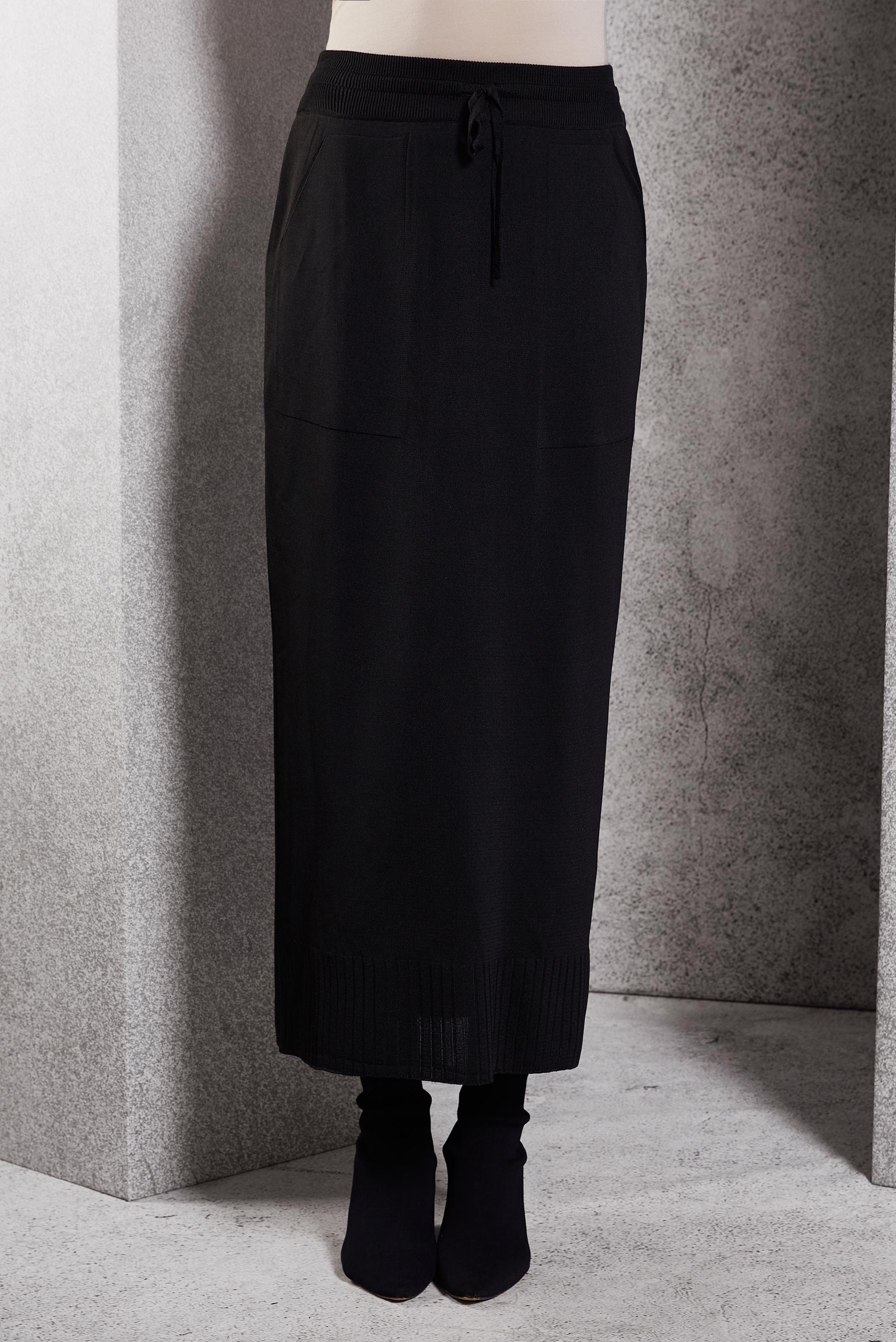 Hijab clothing BLACK KNITWEAR SKIRT 60612