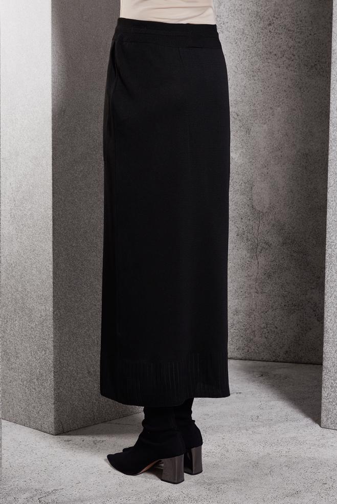 Tesettür giyim SİYAH TRİKO ETEK 60612 - ALVİNA