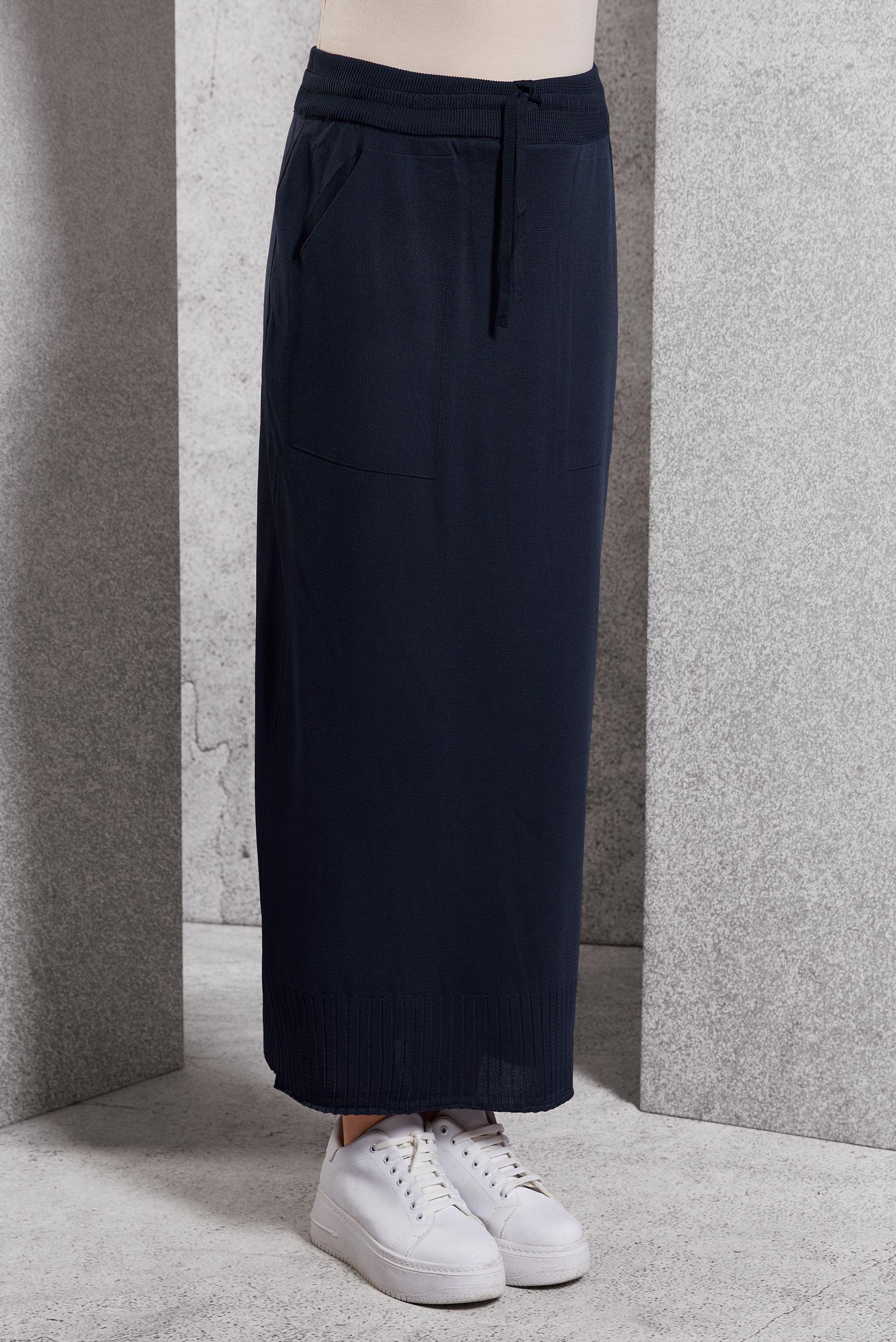 Hijab clothing NAVY BLUE KNITWEAR SKIRT 60612