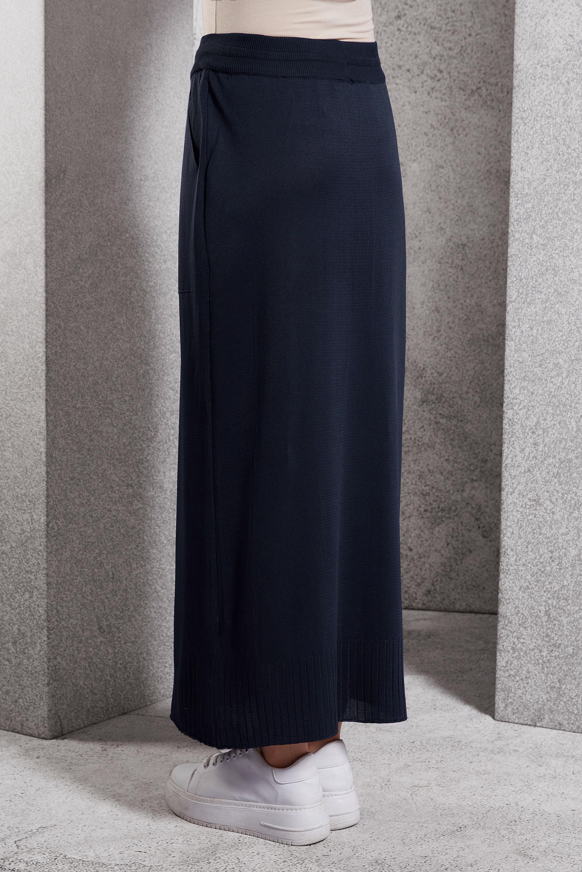 Hijab clothing NAVY BLUE KNITWEAR SKIRT 60612