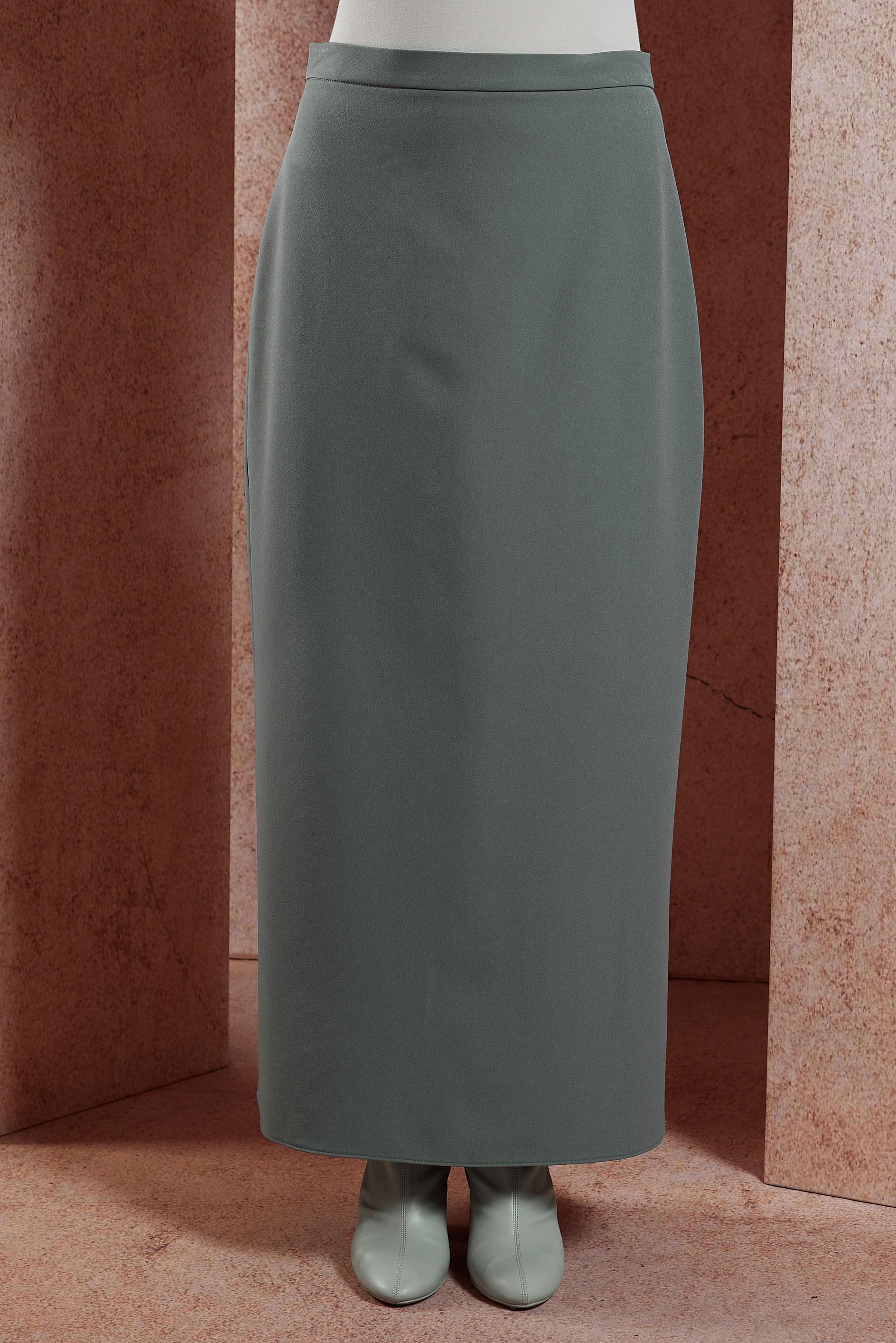 Tesettür giyim GRİ DÜZ TESETTÜR ETEK 60613