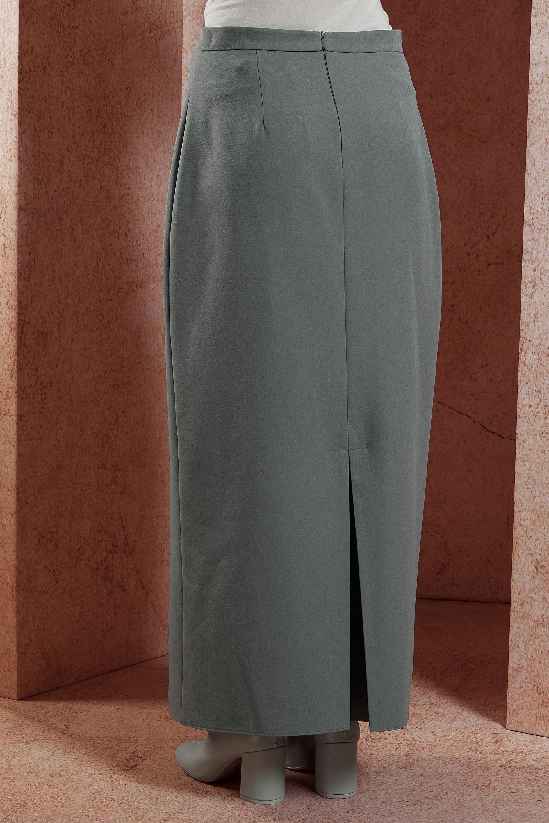 Tesettür giyim GRİ DÜZ TESETTÜR ETEK 60613