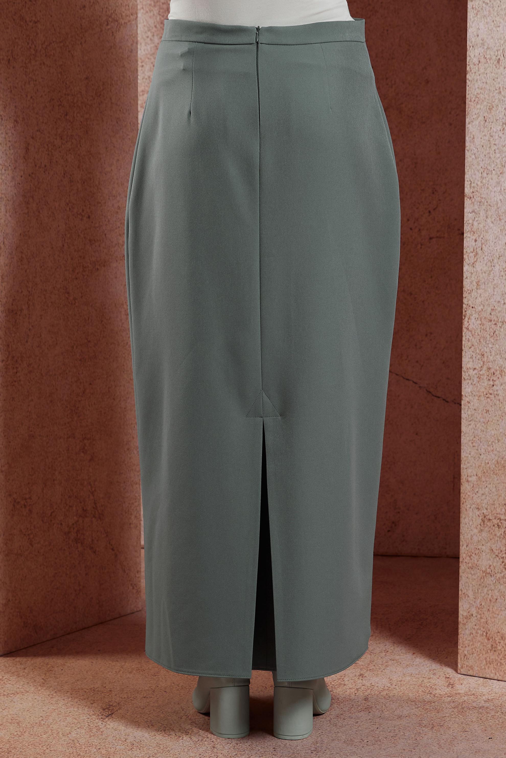 Tesettür giyim GRİ DÜZ TESETTÜR ETEK 60613