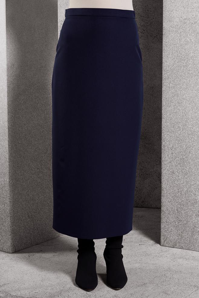 Tesettür giyim LACİVERT DÜZ TESETTÜR ETEK 60613 - ALVİNA