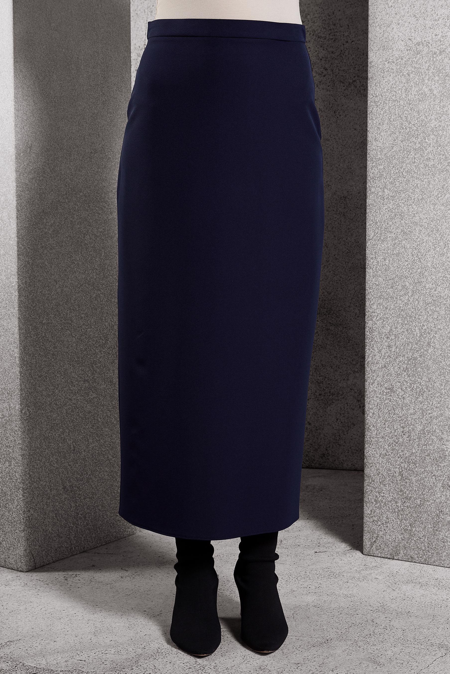 Tesettür giyim LACİVERT DÜZ TESETTÜR ETEK 60613